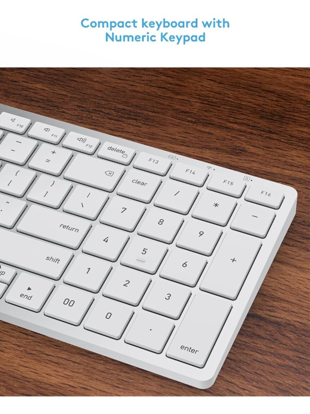 Compact Wireless Keyboard for macOS | Numeric Keypad | Sleek & Portable Design - Picture 7 of 8